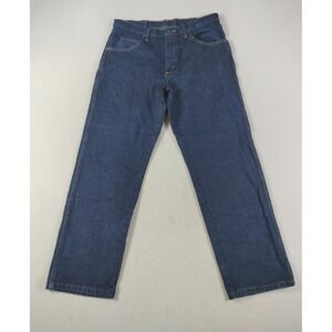 Rustler Jeans Mens 34x29 Dark Wash Blue Western Rodeo Straight Leg Denim Casual